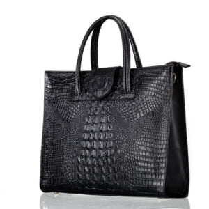 Croc Skin Purse Tote Bag