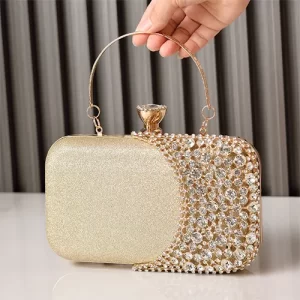 gold clutch bag