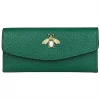 leather clutcg bag green